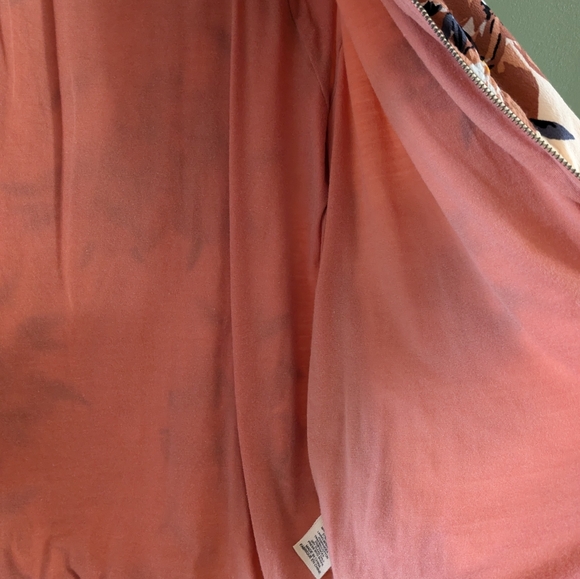 Saltwater Luxe Crossfire Floral Bomber Zip Up Casual Style Jacket Large Lined - Picture 13 of 14